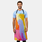 Original Ölgemälde: farbenfroh Abstrakt Schürze (Getragen)