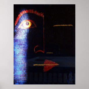 Original Ölgemälde: Hierophant, Auge im Dreieck Poster