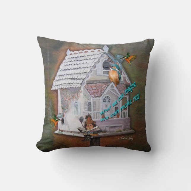 Original Ölmalerei auf einem Kissen (Vorderseite)