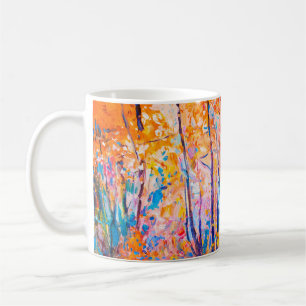 Original Ölmalerei mit schönem Herbstlan Kaffeetasse