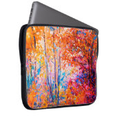 Original Ölmalerei mit schönem Herbstlan Laptopschutzhülle (Vorne Rechts)