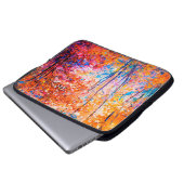 Original Ölmalerei mit schönem Herbstlan Laptopschutzhülle (Vorne Knopf)