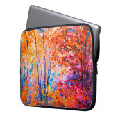 Original Ölmalerei mit schönem Herbstlan Laptopschutzhülle (Vorderseite Links)