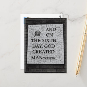 Original "On the Sixth Day" Manchester Mural Postkarte