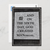 Original "On the Sixth Day" Manchester Mural Postkarte (Vorne/Hinten)