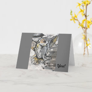 Original Owl Art Dankeschön Karte - leer in der Ka