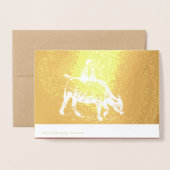Original Ox Child Gemälde Chinesisches Jahr 2021 L Folienkarte (Rückseite mit Umschlag)