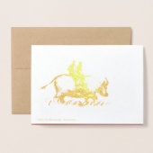 Original Ox Children Malerei Lunar 2021 Luxus GC Folienkarte (Rückseite mit Umschlag)