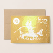 Original Ox Children Malerei Lunar 2021 Luxus GC Folienkarte (Vorderseite mit Umschlag)