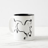 Original painting 5 Horse Chinese New Year 2026 TM Zweifarbige Tasse (Vorderseite Links)