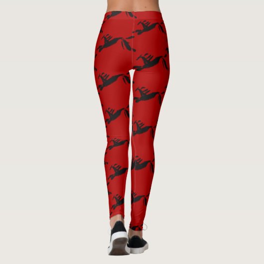 Original Painting Horse Chinese New Year L1 Leggings (Rückseite)