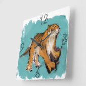 Original Painting Tiger Year Birthday SqWC3 Quadratische Wanduhr (Winkel)