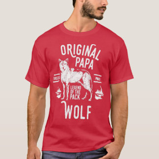 Original Papa Wolf Leader des Pack Vathers Day T-Shirt