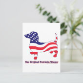 Original Patriotische Dackel/Dackel Postkarte (Stehend Vorderseite)