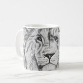 Original Pencil sketch Drawing of a Lion Kaffeetasse (Vorderseite Links)