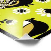 Original Pfauenkunst Wohngestaltung Fotodruck (Ecke)