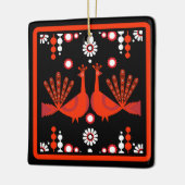 Original Pfauenkunst Wohngestaltung Keramikornament (Links)