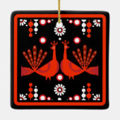 Original Pfauenkunst Wohngestaltung Keramikornament (Rückseite)