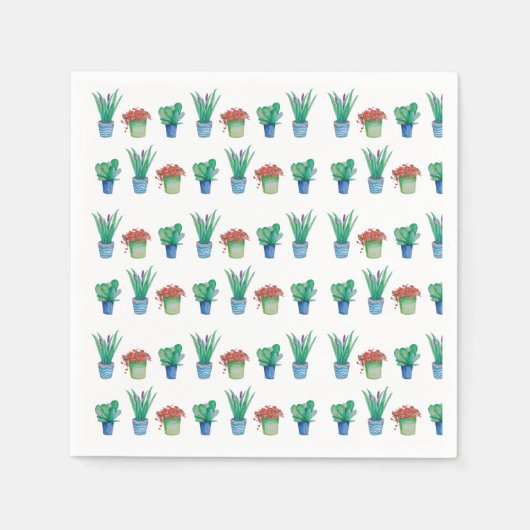 Original Pflanze Design Muster 1 Serviette (Vorderseite)