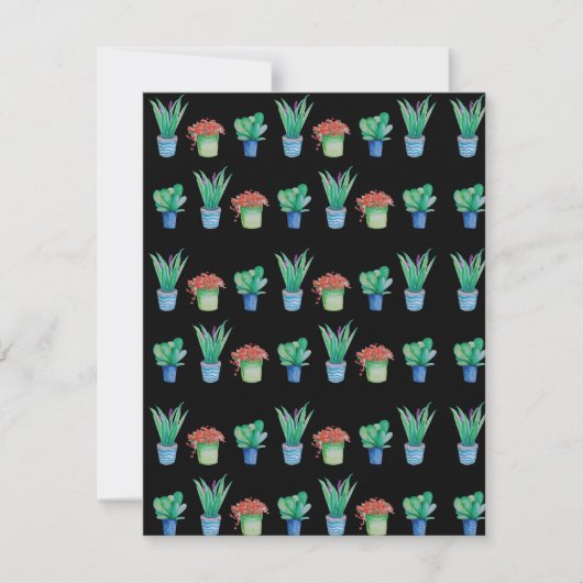 Original Pflanze Muster flache Karte (Vorderseite)