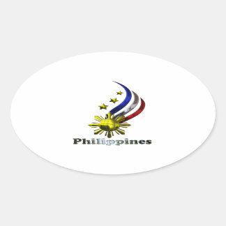 Original philippinisches Logo. Mabuhay Pilipinas ! Ovaler Aufkleber