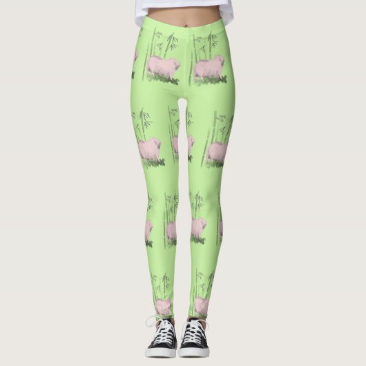 Original Pig und Bambus wählen farbige Leggings au (Vorderseite)