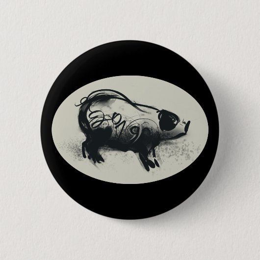 Original Pig Zeichnend 2019 Button (Vorderseite)