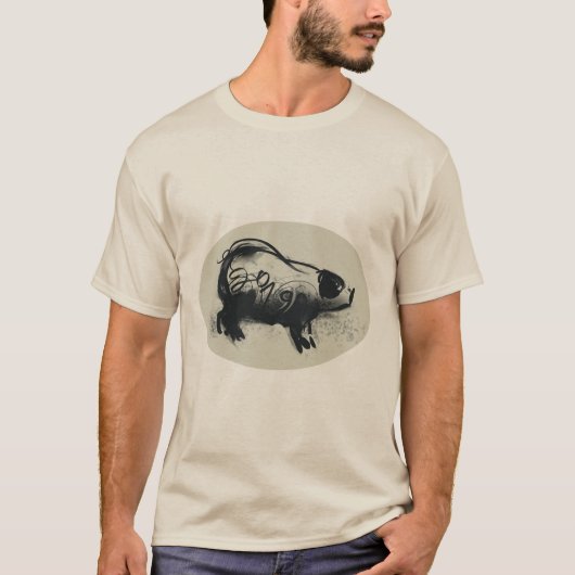 Original Pig Zeichnend 2019 Man Pastel T-Shirt (Vorderseite)