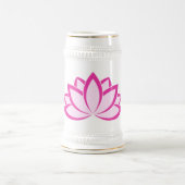 Original Pink Buddhist Symbol Lotus Blume Bierglas (Mittel)