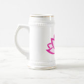 Original Pink Buddhist Symbol Lotus Blume Bierglas (Links)