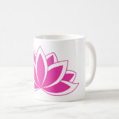 Original Pink Buddhist Symbol Lotus Blume Kaffeetasse (VorderseiteRechts)