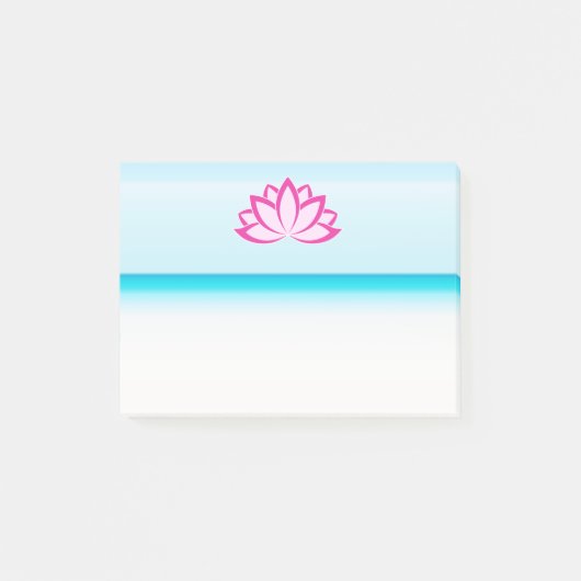 Original Pink Buddhist Symbol Lotus Blume Post-it Klebezettel (Vorderseite)
