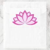 Original Pink Buddhist Symbol Lotus Blume Rechteckiger Aufkleber (Tasche)