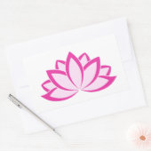 Original Pink Buddhist Symbol Lotus Blume Rechteckiger Aufkleber (Umschlag)