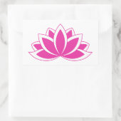 Original Pink Buddhist Symbol Lotus Blume Rechteckiger Aufkleber (Tasche)