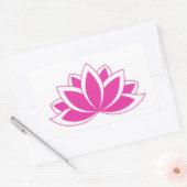 Original Pink Buddhist Symbol Lotus Blume Rechteckiger Aufkleber (Umschlag)