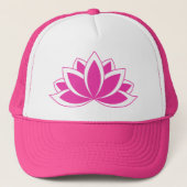 Original Pink Buddhist Symbol Lotus Blume Truckerkappe (Vorderseite)
