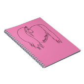 Original Pink Horse Heart Spiral Notebook Notizblock (Rechte Seite)