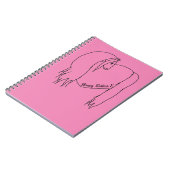 Original Pink Horse Heart Spiral Notebook Notizblock (Linke Seite)