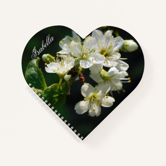 Original Plum Art Heart Personalized Notebook Notizblock (Vorderseite)