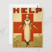Original-Poster des WWI Red Cross Nursen Postkarte (Vorne/Hinten)