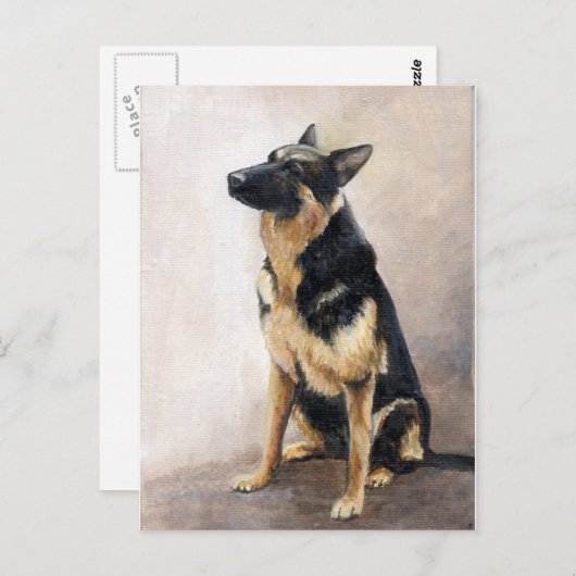 Original Postkarte von Deutsch Shepherd (Vorne/Hinten)