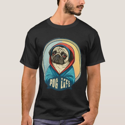 Original Pug Leben vintage T-Shirt (Vorderseite)