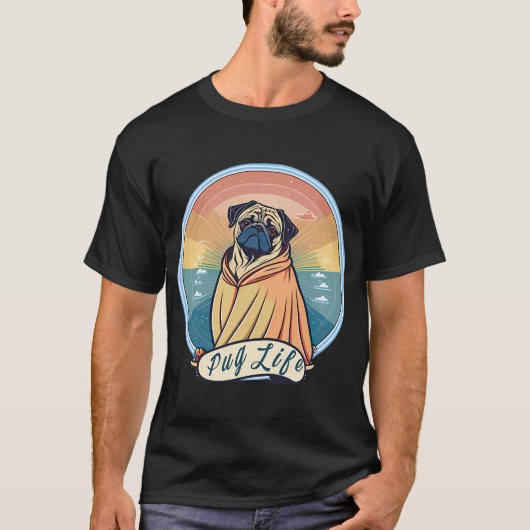 Original Pug Leben vintage T-Shirt (Vorderseite)