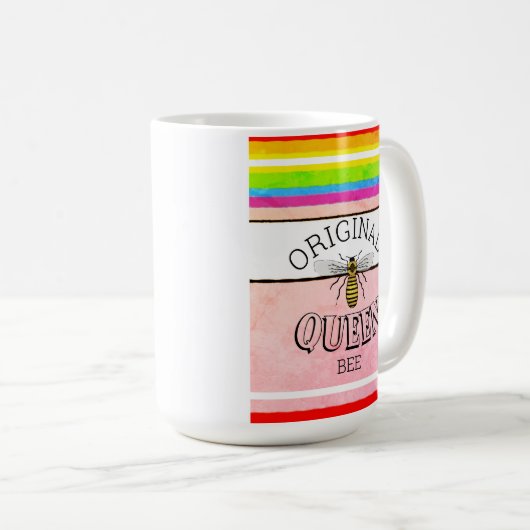 Original Queen Bee Stripes Kaffeetasse (VorderseiteRechts)