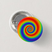 Original Rainbow Gradient farbenfroher Spiraleffek Button (Vorne & Hinten)