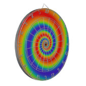 Original Rainbow Gradient farbenfroher Spiraleffek Dartscheibe (Vorderseite Links)