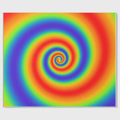 Original Rainbow Gradient farbenfroher Spiraleffek Geschenkpapier (Flach)