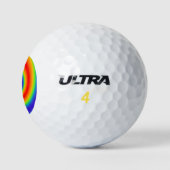 Original Rainbow Gradient farbenfroher Spiraleffek Golfball (Logo)