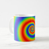Original Rainbow Gradient farbenfroher Spiraleffek Kaffeetasse (Vorderseite Links)